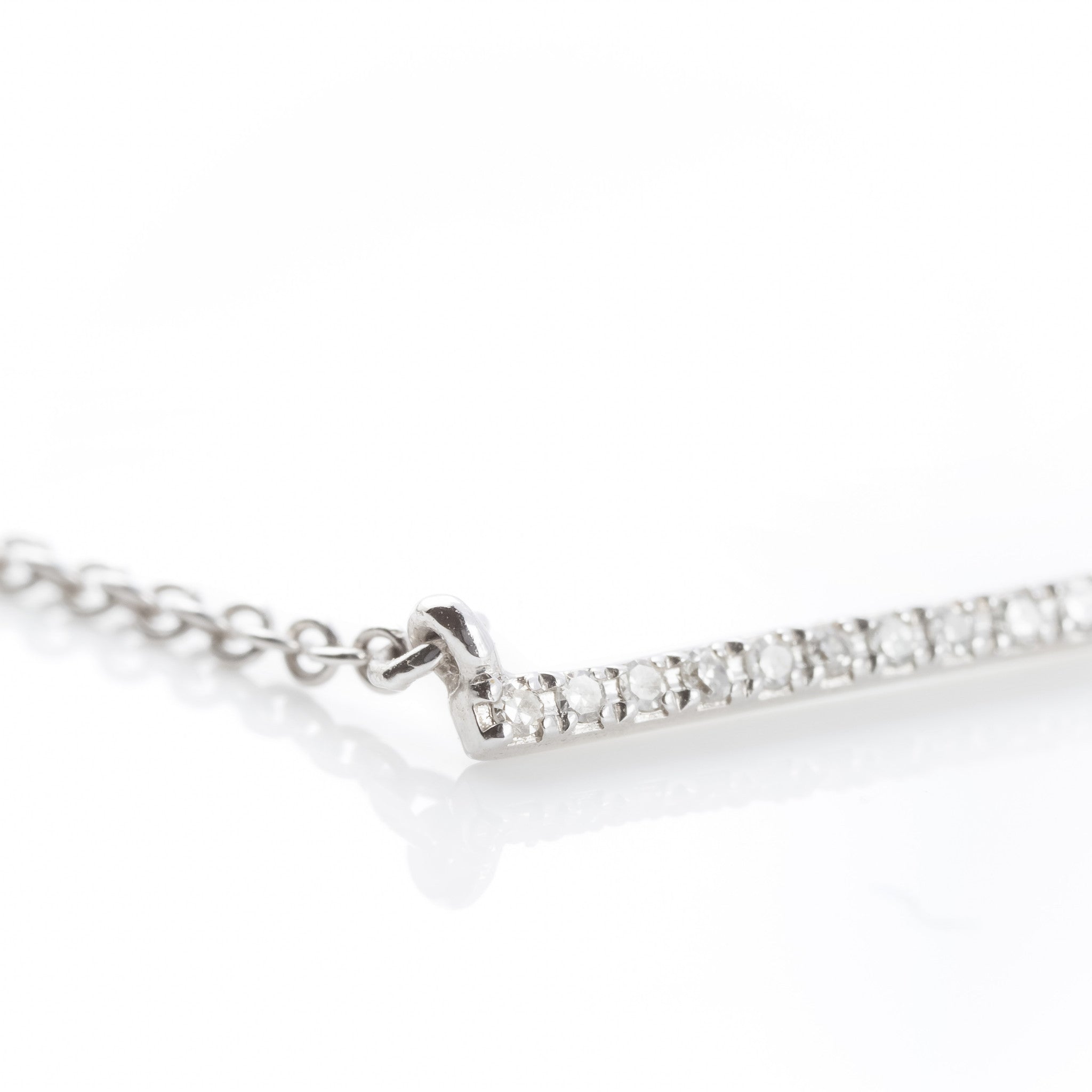 Diamond Bar Necklace by Atheria Jewelry