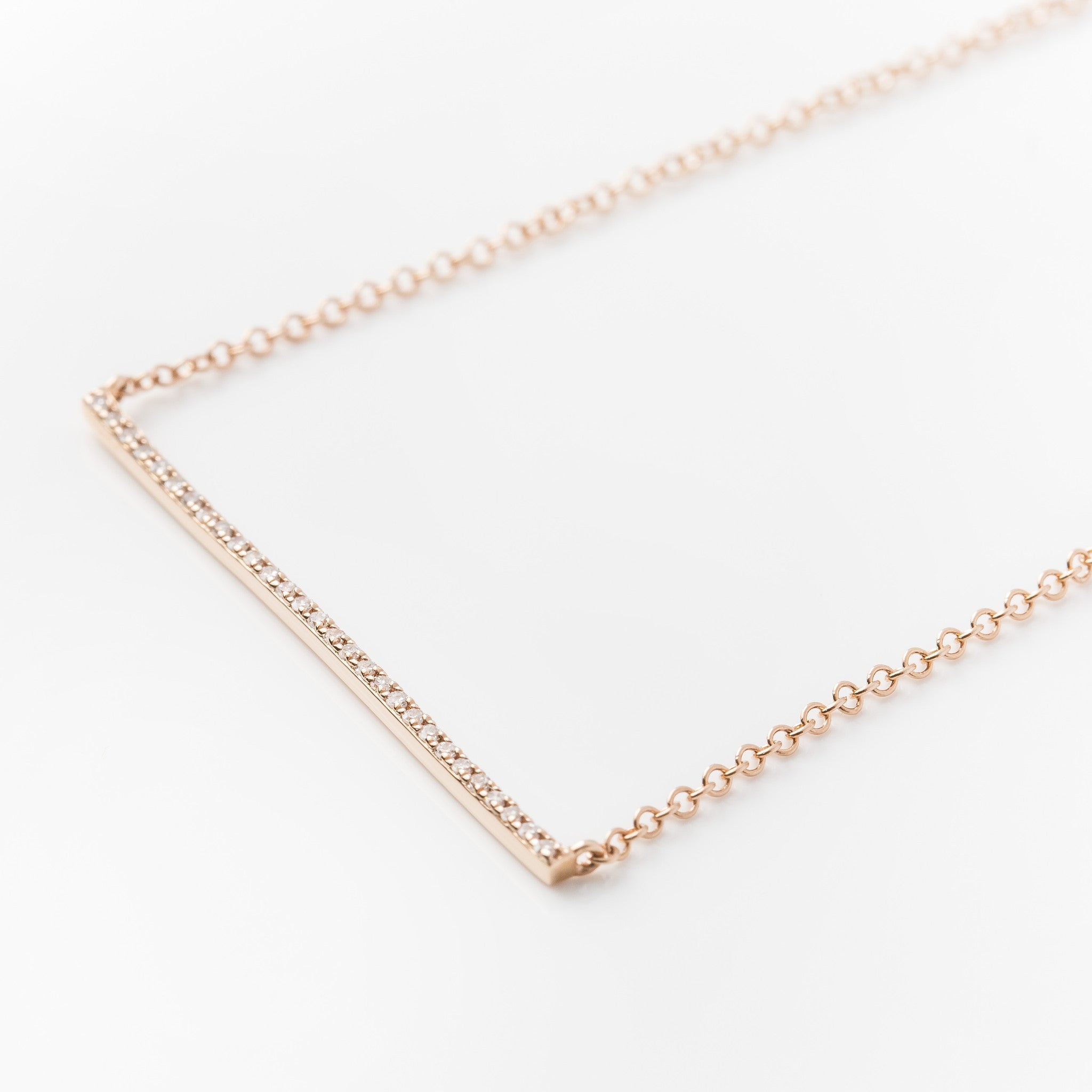Diamond Bar Necklace by Atheria Jewelry