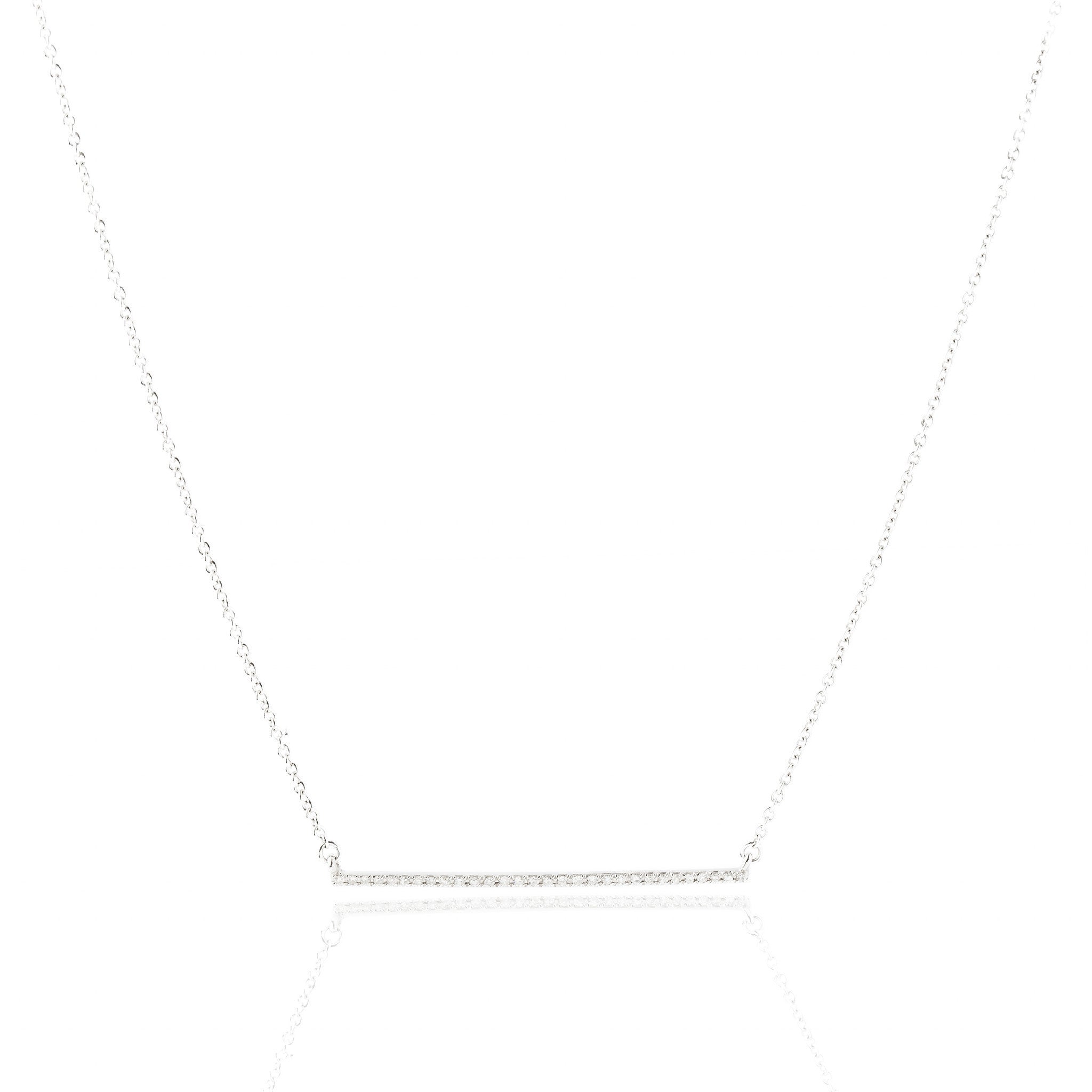 Diamond Bar Necklace by Atheria Jewelry