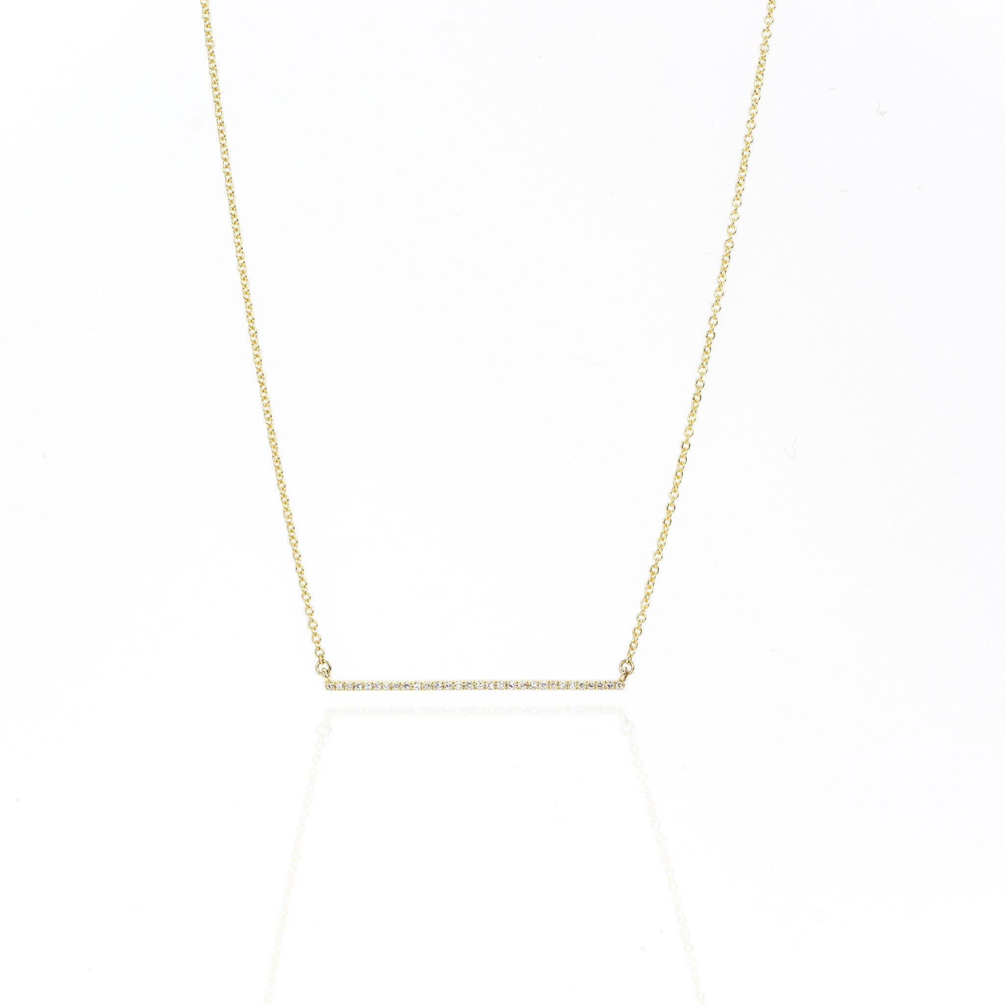 Diamond Bar Necklace by Atheria Jewelry