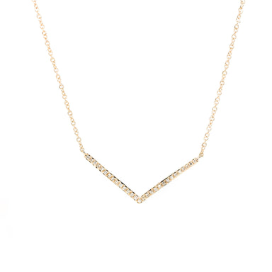 Petite Chevron Diamond Necklace by Atheria Jewelry
