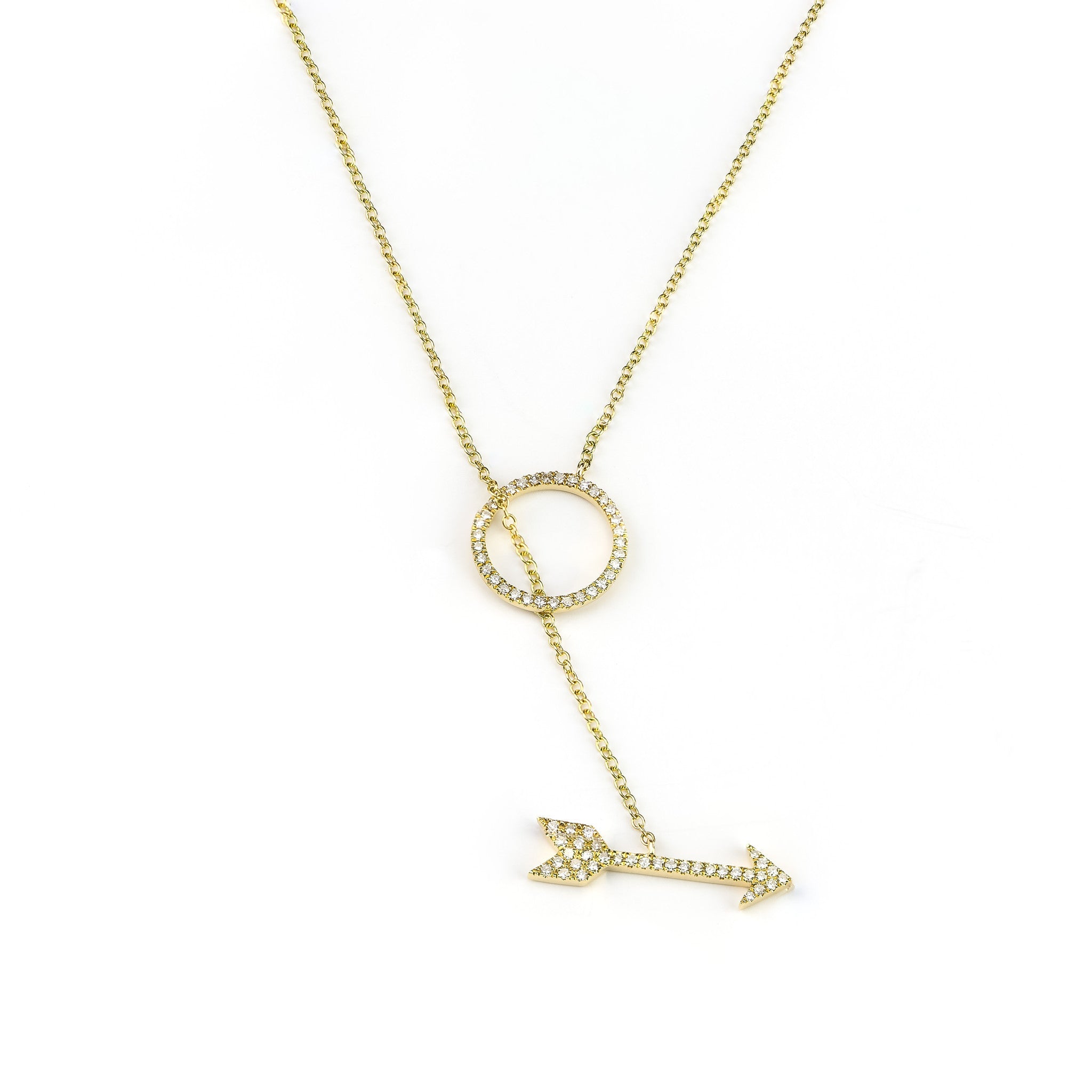 The Arrow Adjustable Lariat Necklace by Atheria Jewelry