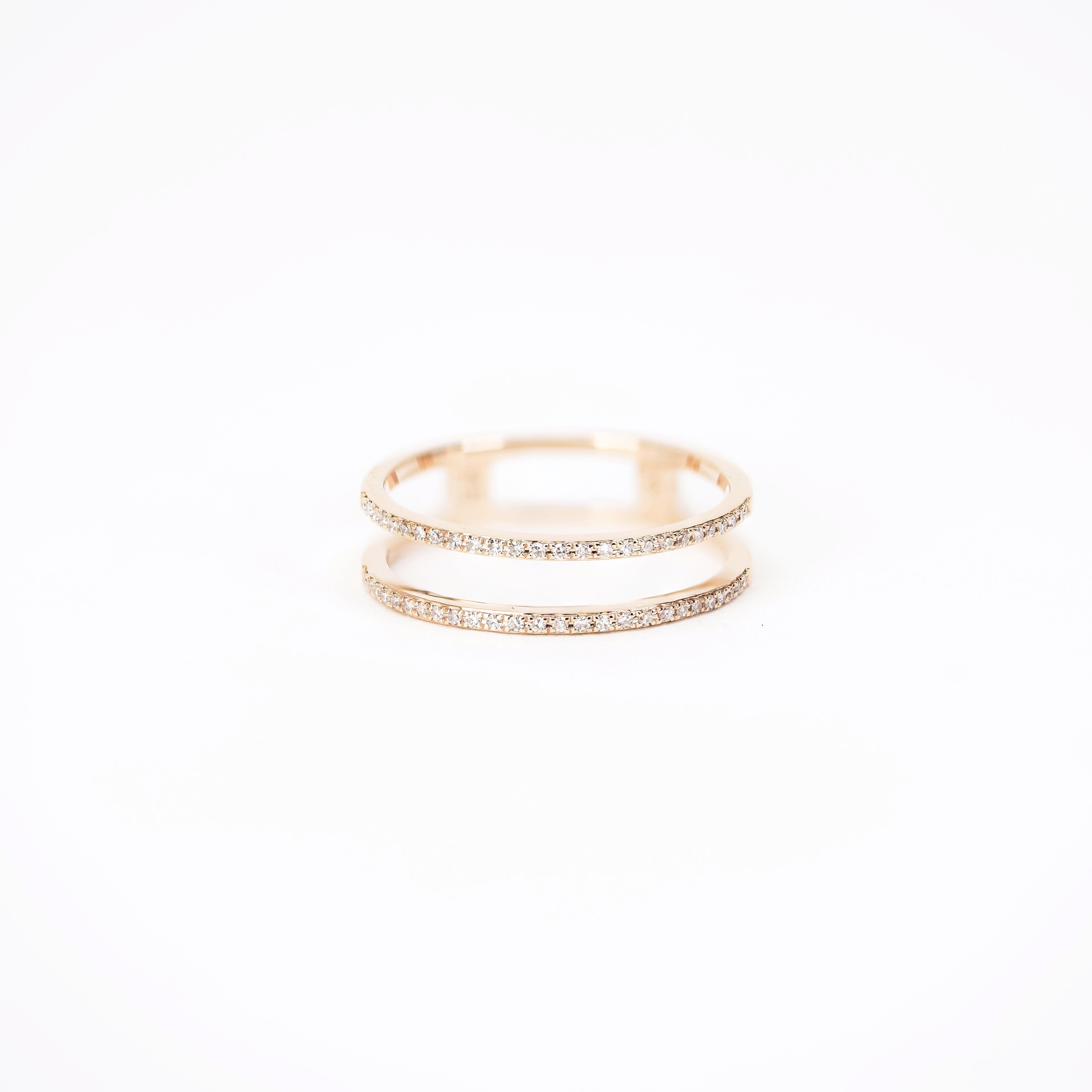 Parallel Diamond Ring by Atheria Jewelry
