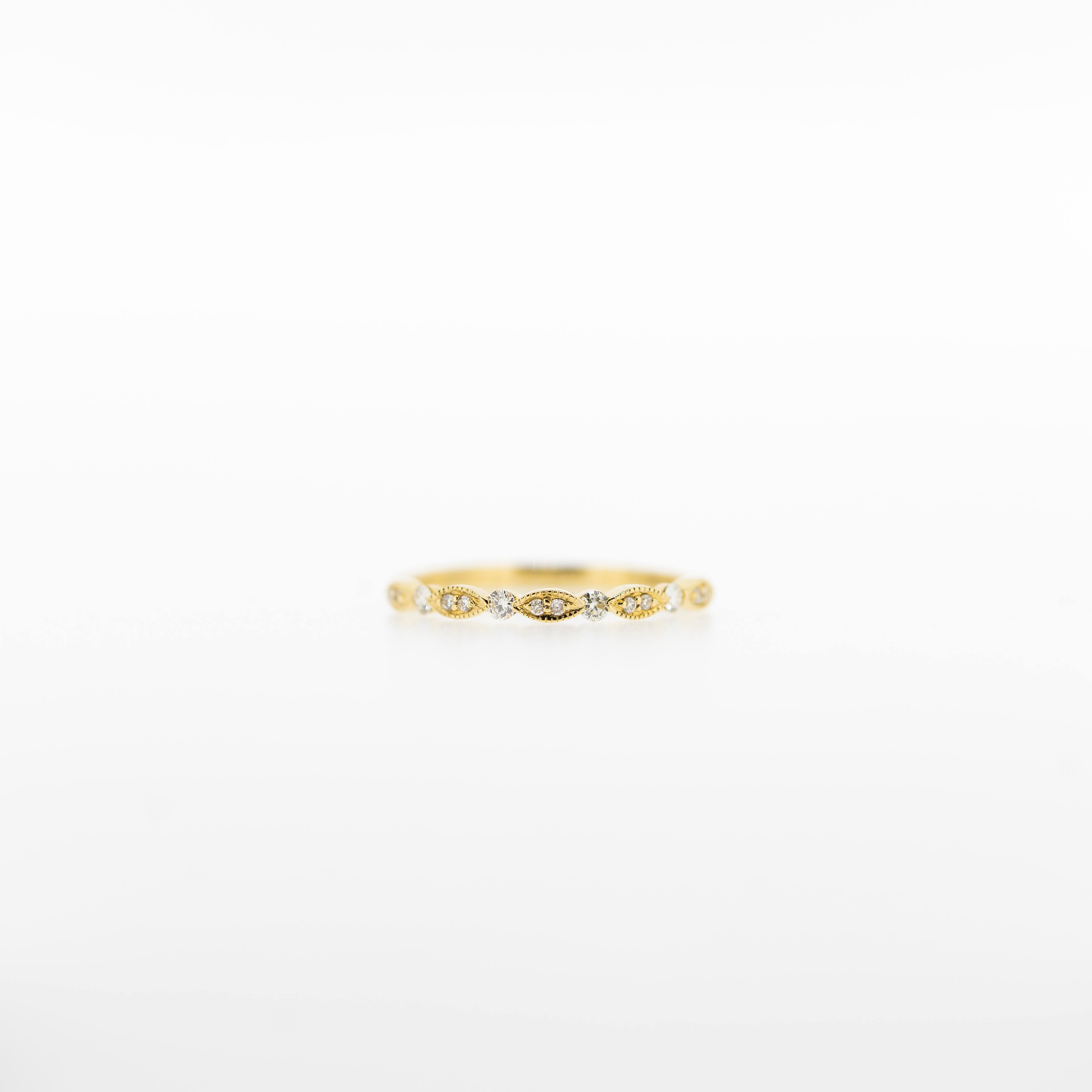 Guinevere Diamond Band Ring in Yellow Gold