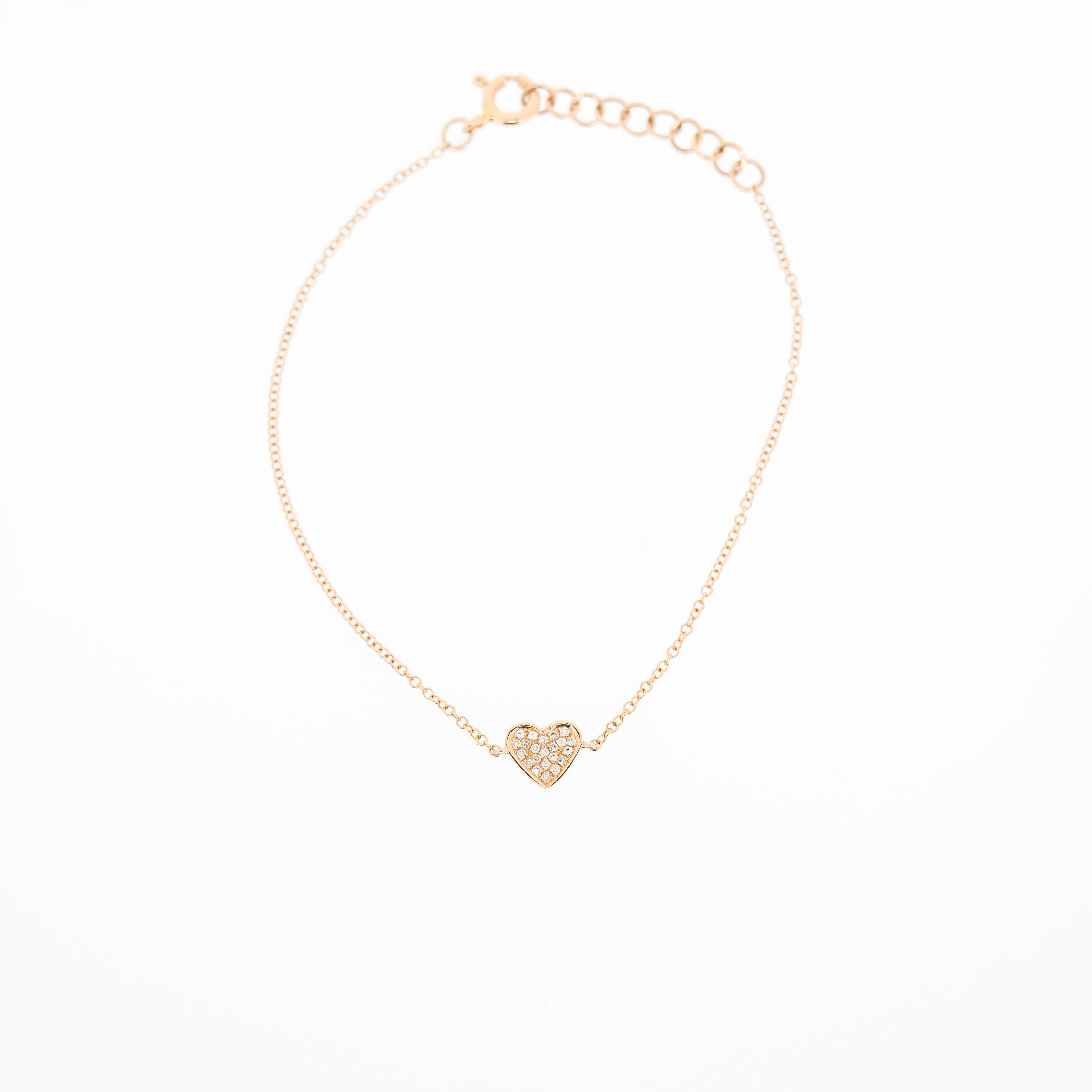 Evelyn Diamond Filled Heart Bracelet