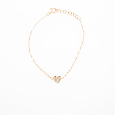 Evelyn Diamond Filled Heart Bracelet