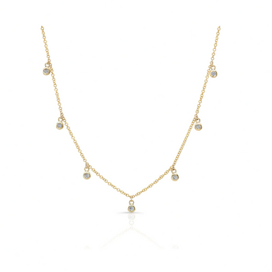 Alina Bezel Diamond Drop Necklace