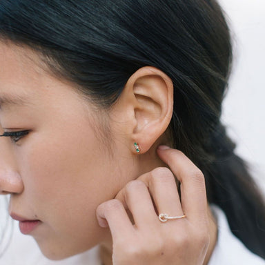 Vivian Emerald and Diamond Earrings