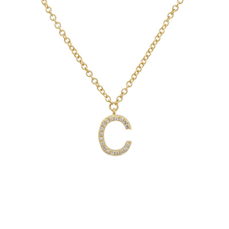 Alyssa Initial Diamond Necklace C