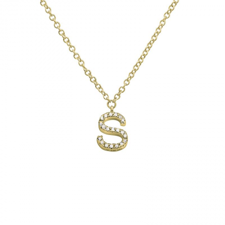 Alyssa Initial Diamond Necklace S