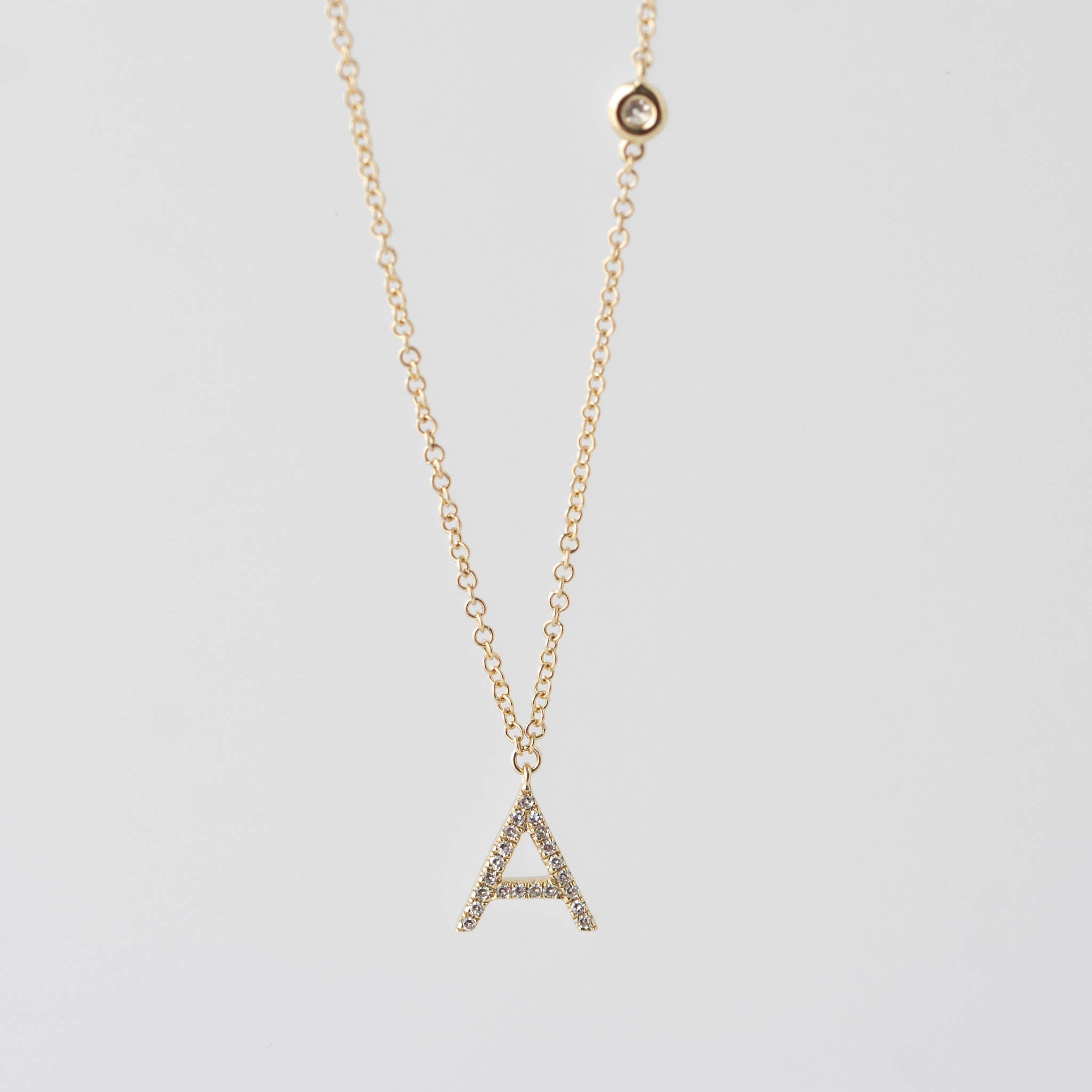Alyssa Initial Diamond Necklace