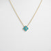 Andrea Turquoise and Diamond Clover Necklace