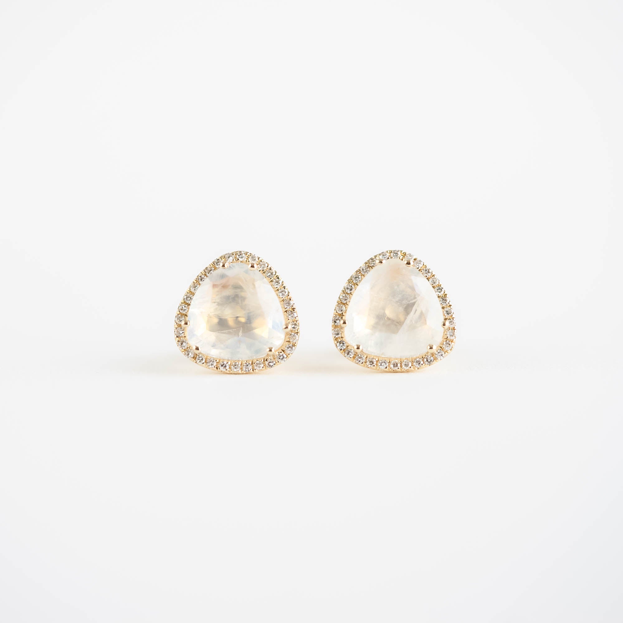 Clara Moonstone and Diamond Earrings