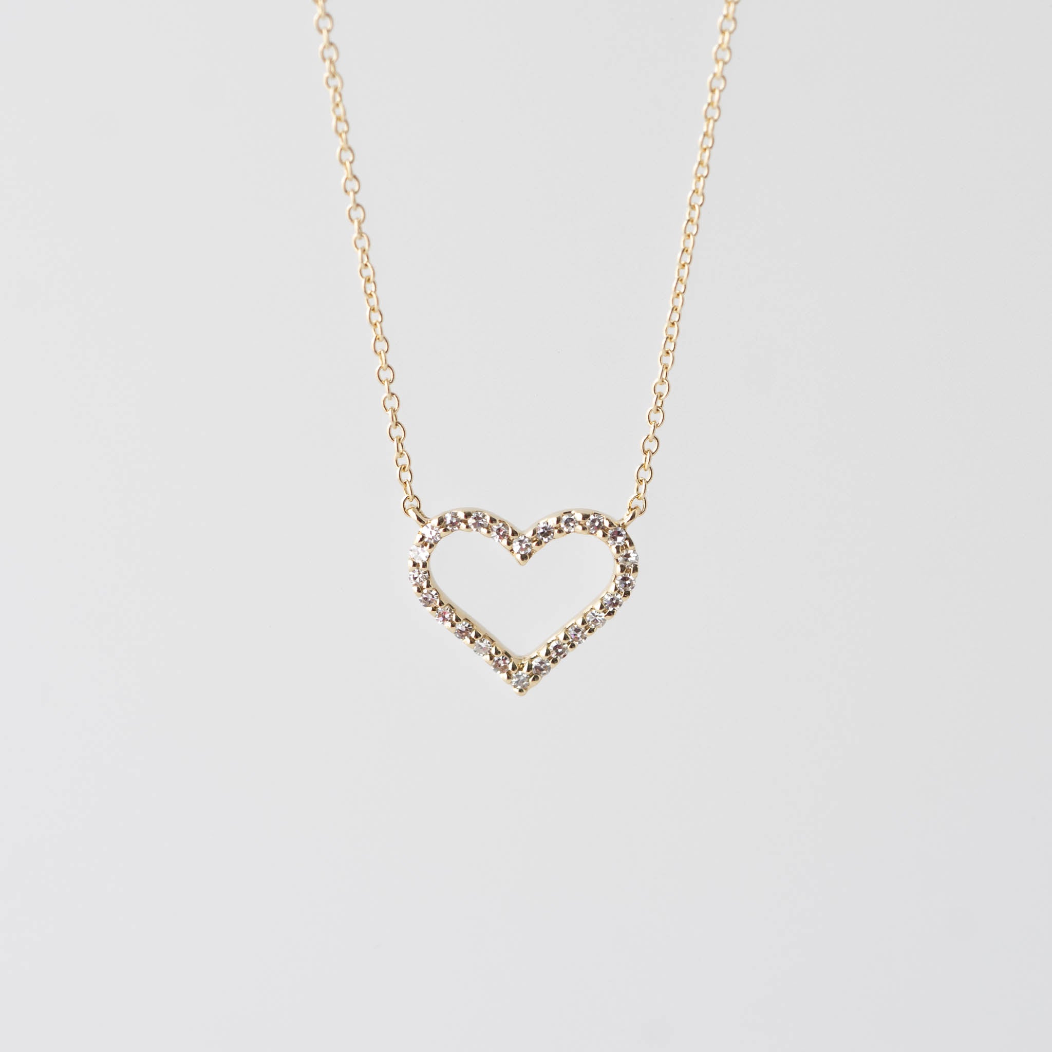 Faith Diamond Heart Necklace