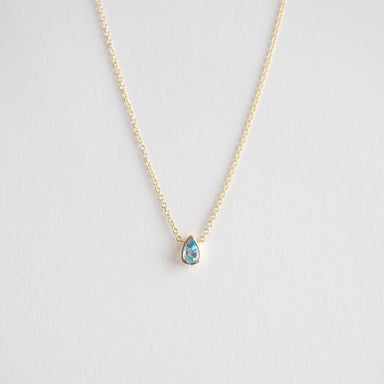 Isla Pear Shaped Blue Topaz Necklace