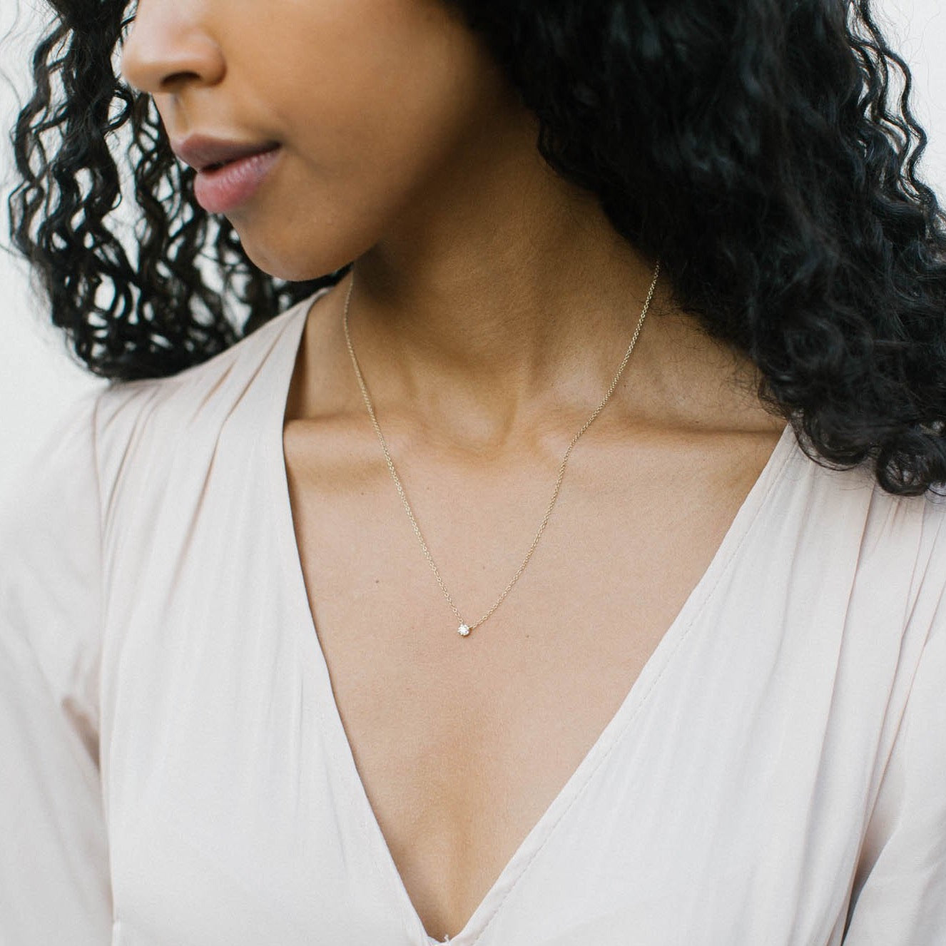 Julia Diamond Solitare Necklace