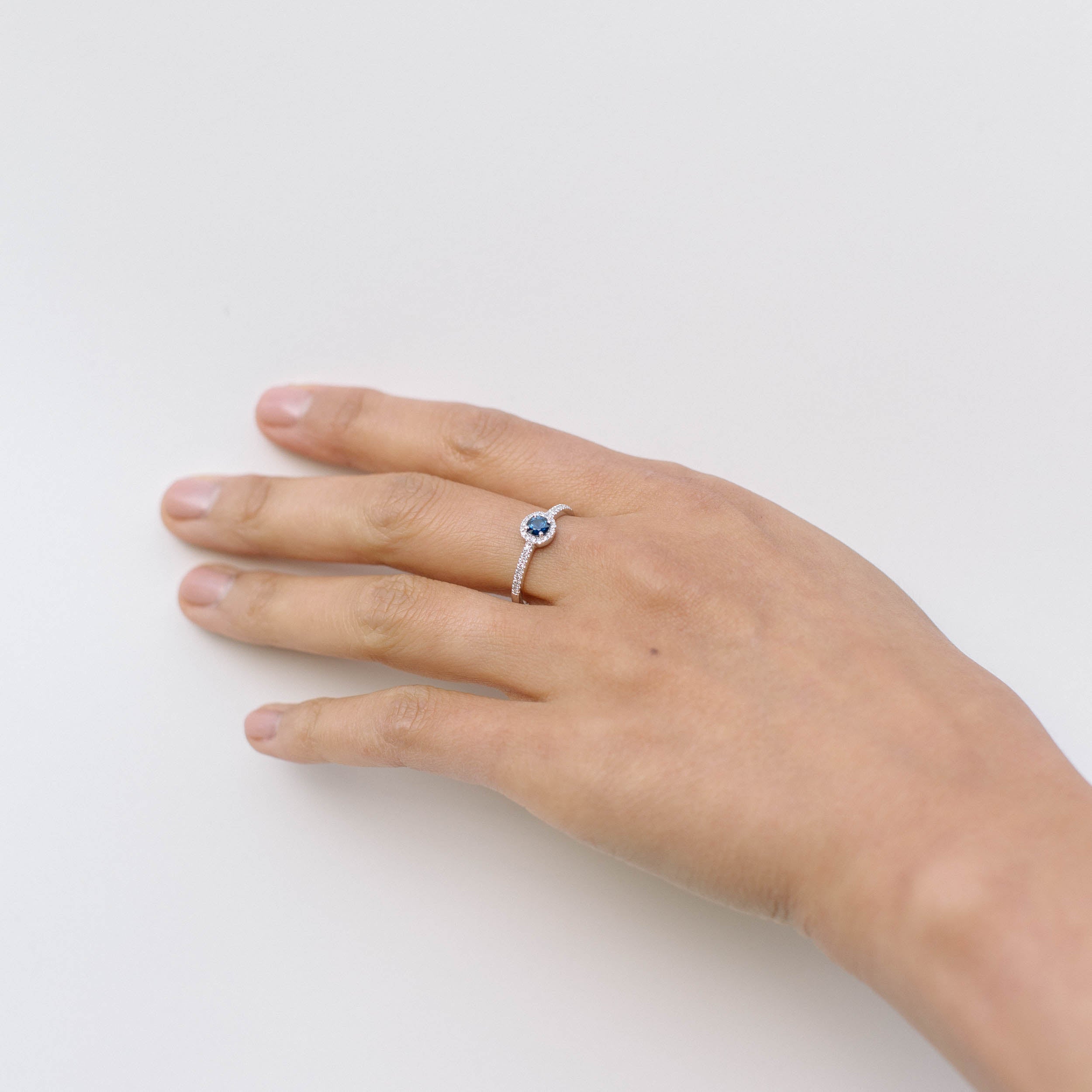 Kimberly Blue Sapphire and Diamond Ring