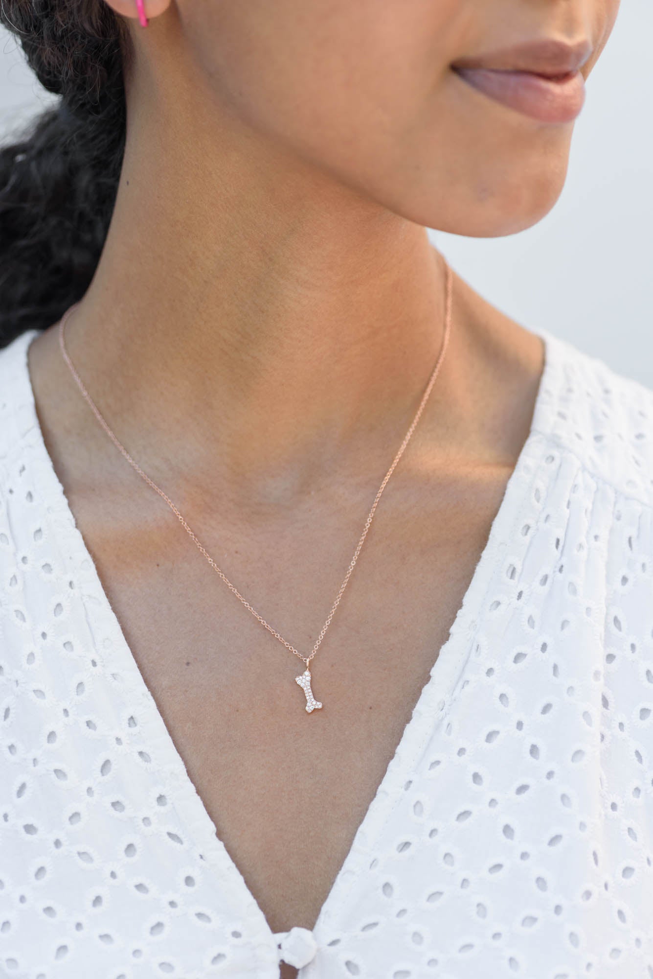 Maple Diamond Bone Necklace