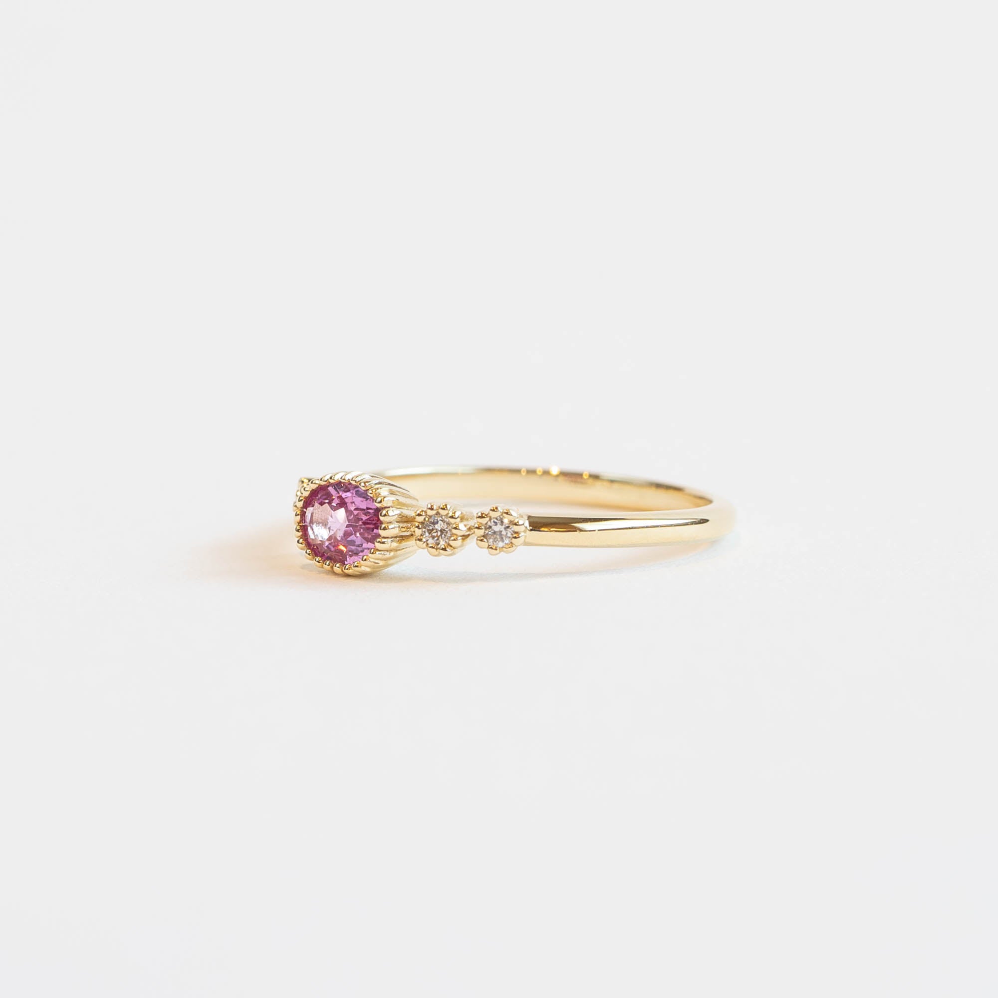 Molly Oval Pink Sapphire Diamond Ring