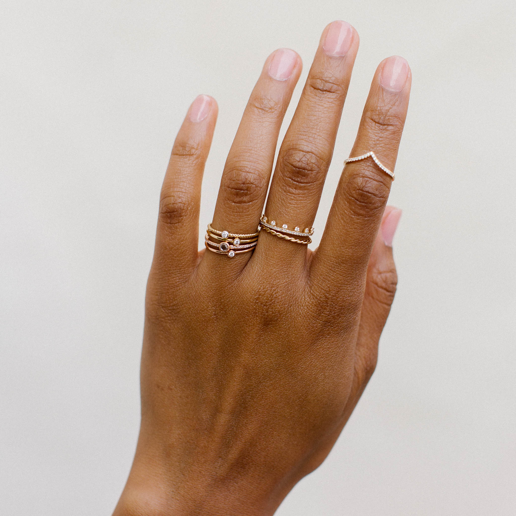 Penelope Braided Diamond Solitaire Ring