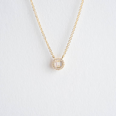 Nicole Baguette Diamond Necklace