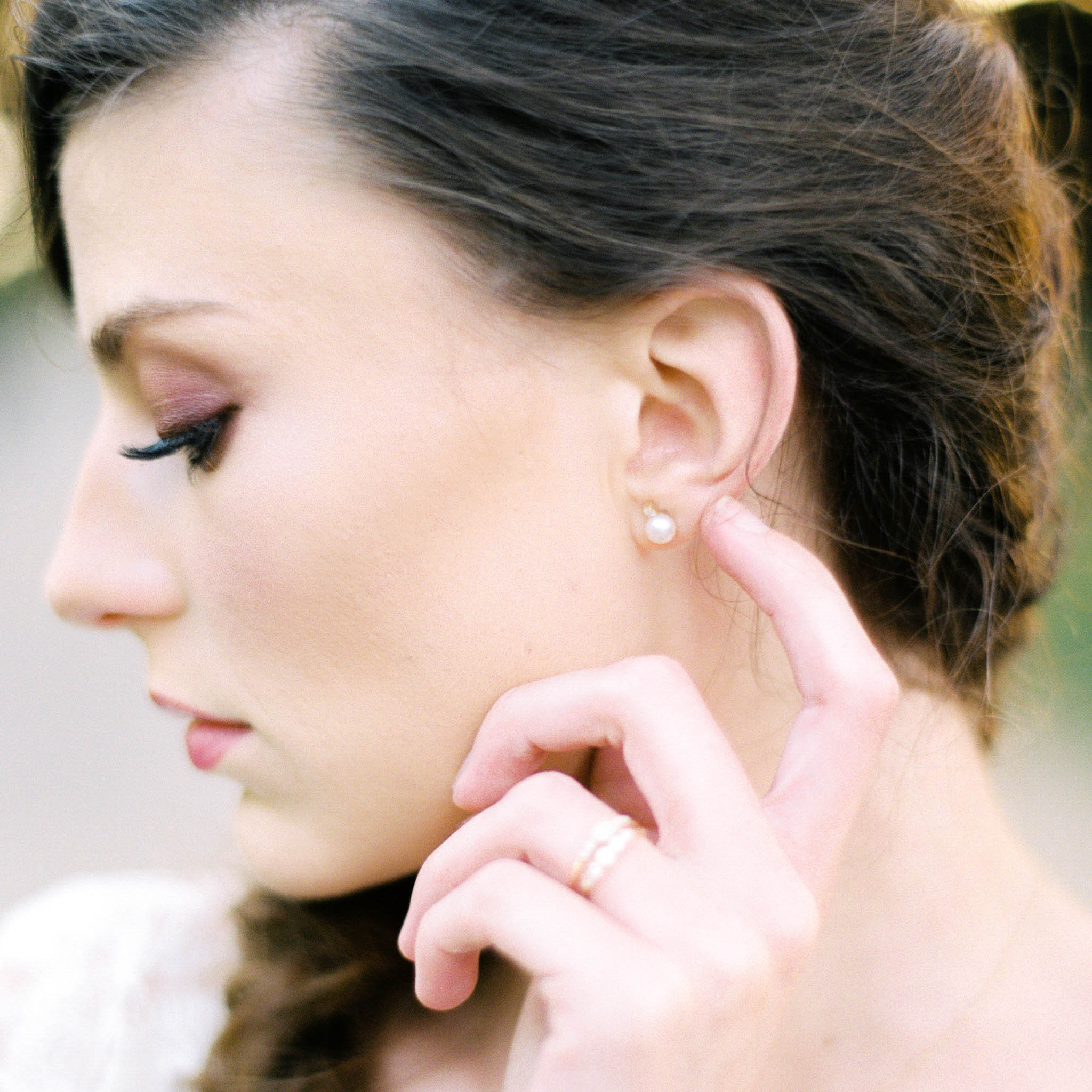 Pearl and Diamond Earrings
