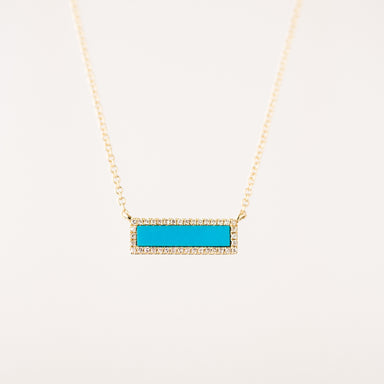 Sarah Turquoise Diamond Necklace