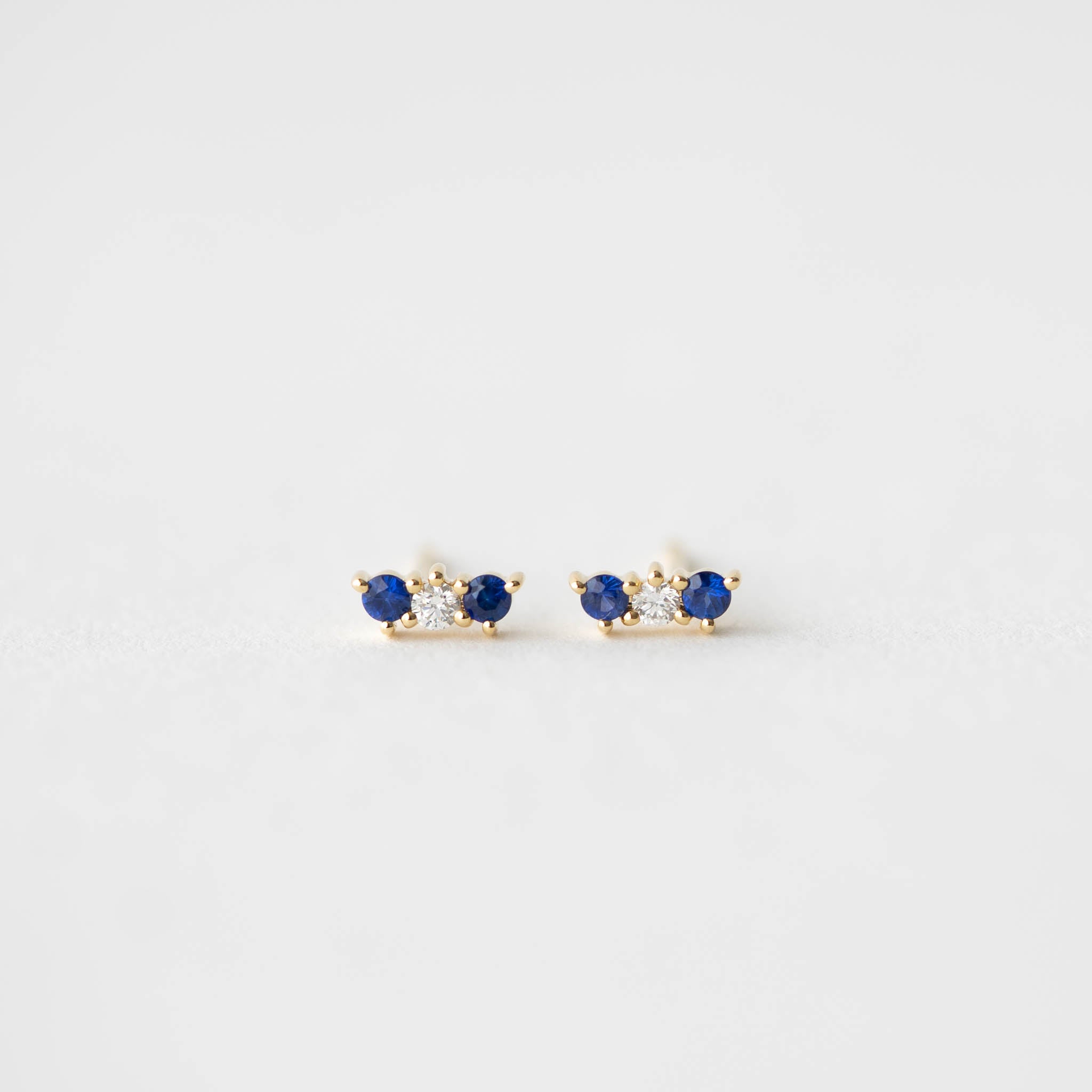 Vivian Blue Sapphire and Diamond Earrings