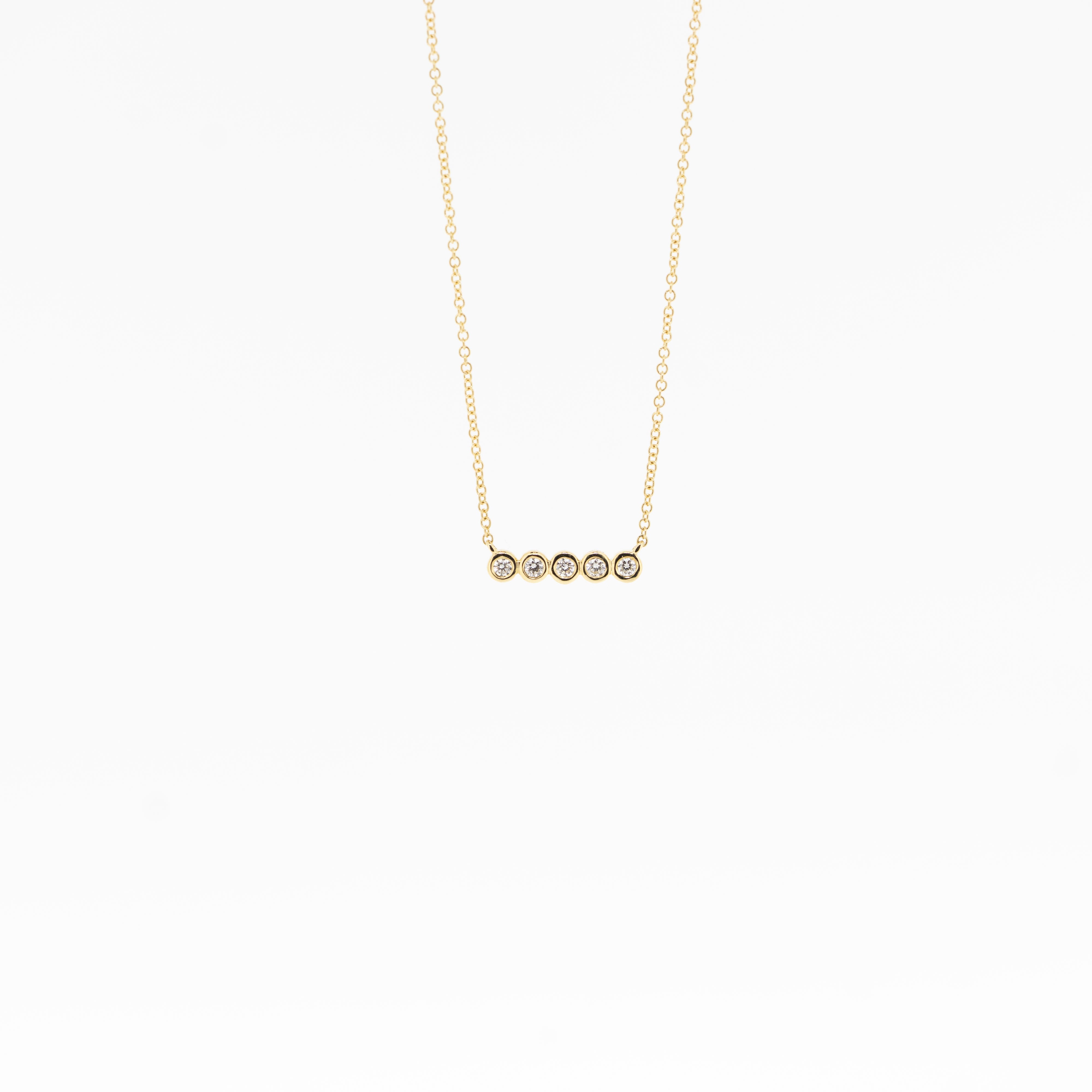Aria Bezel Diamond Necklace