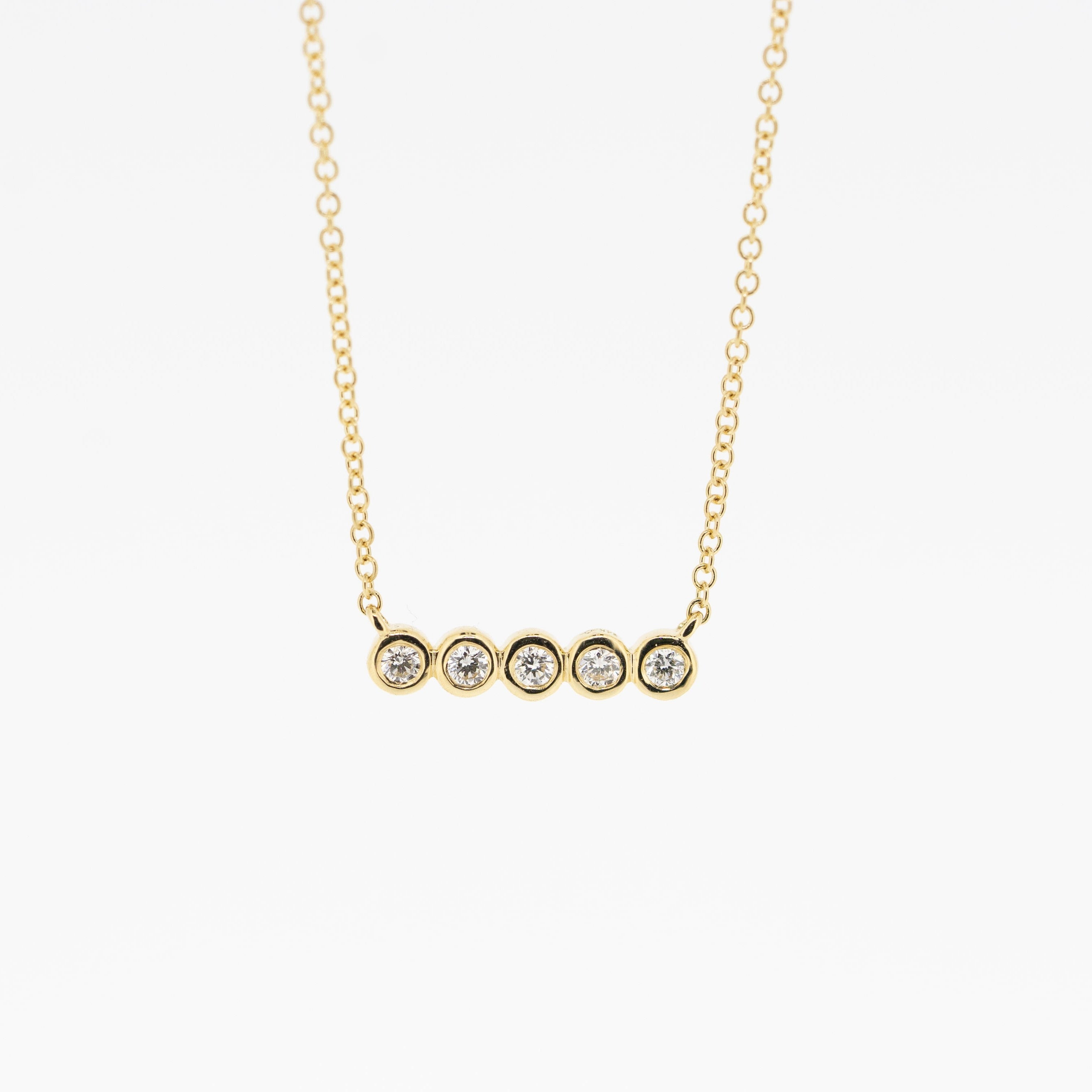 Aria Bezel Diamond Necklace
