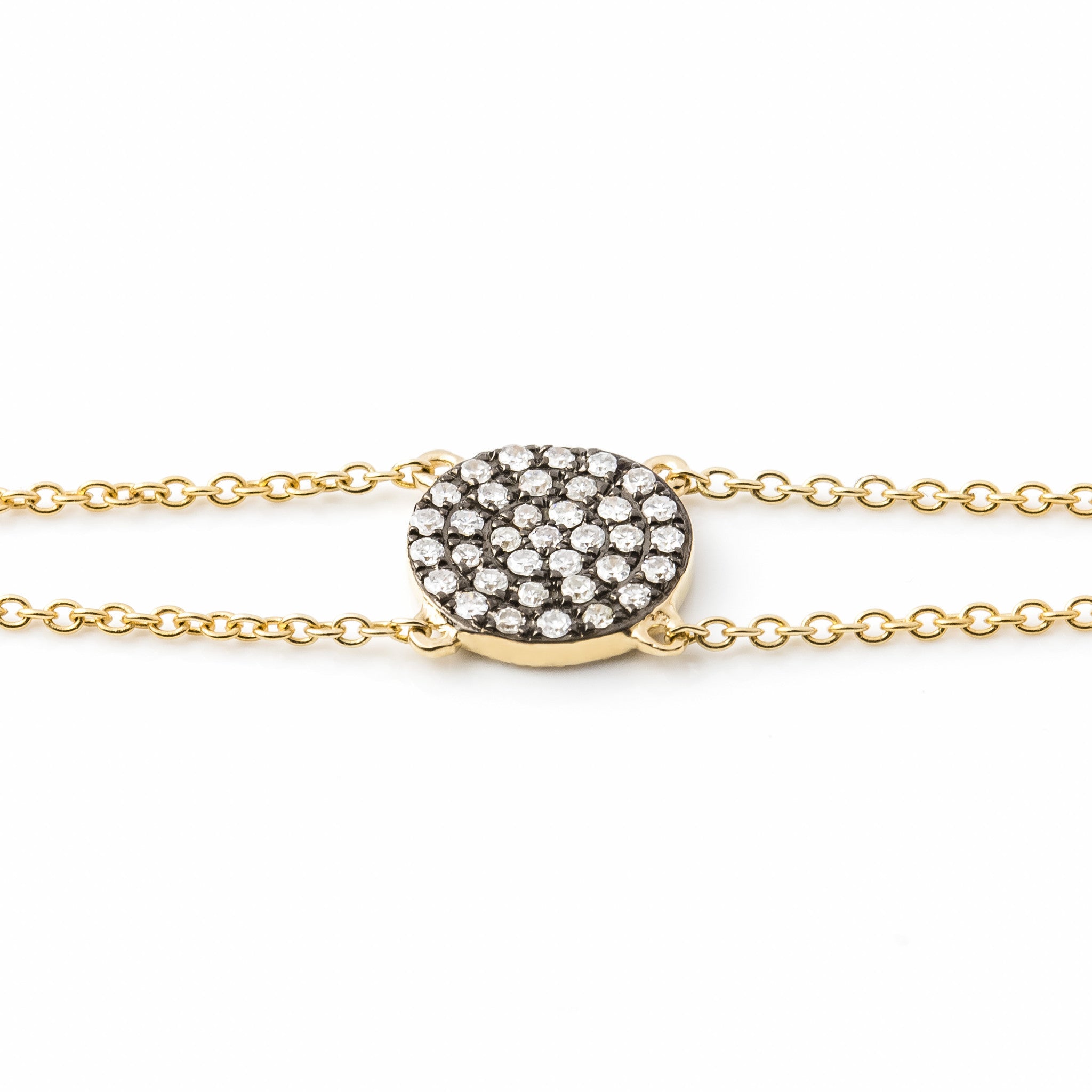 Reversible Diamond Disc Bracelet by Atheria Jewelry