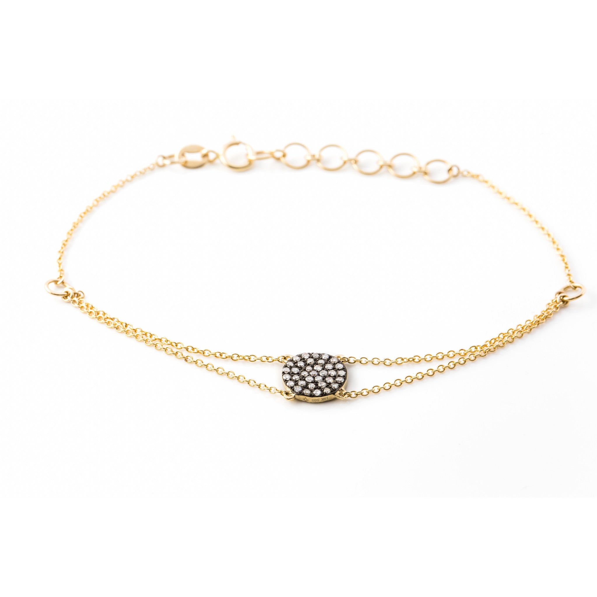 Reversible Diamond Disc Bracelet by Atheria Jewelry