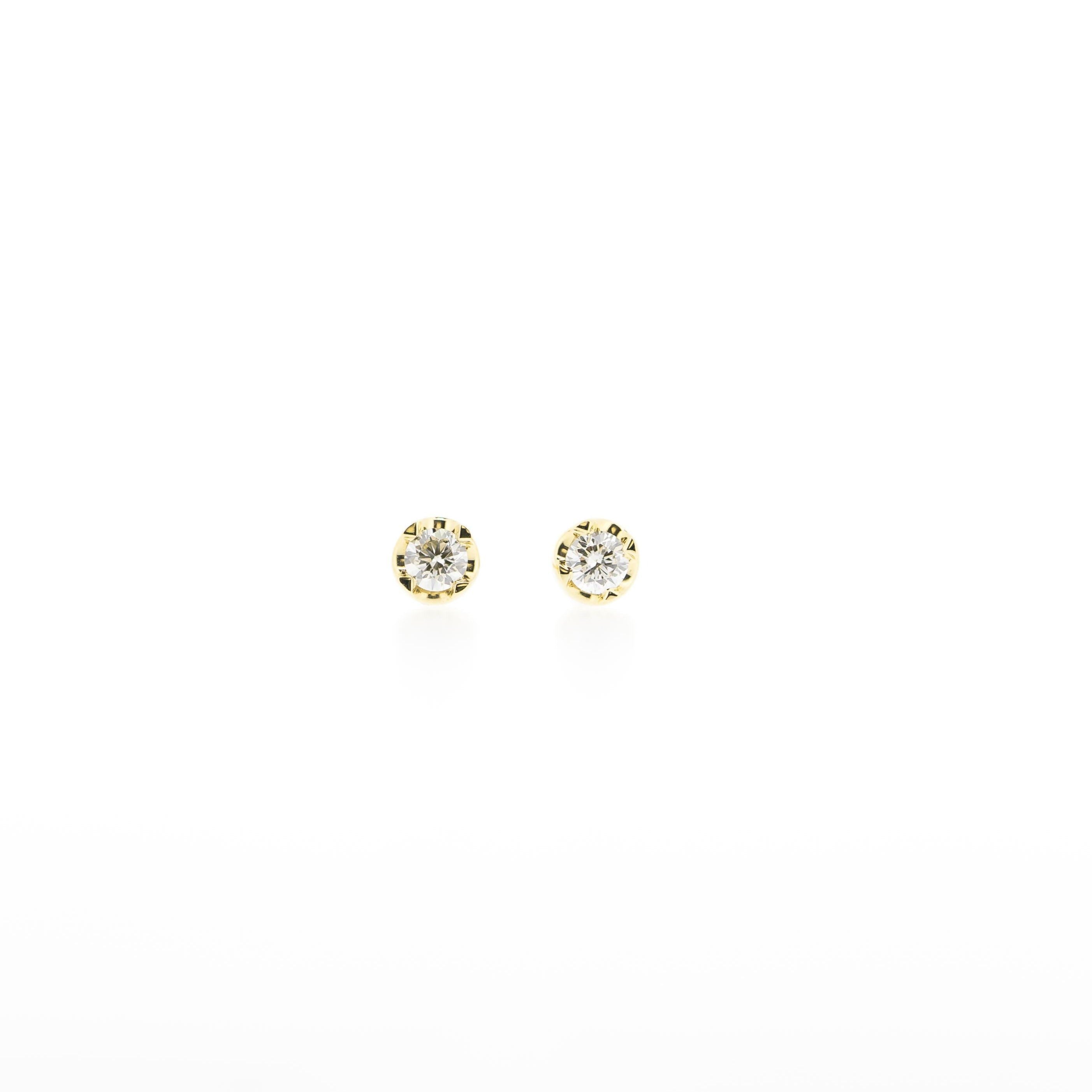 Avery Diamond Stud Earrings by Atheria Jewelry