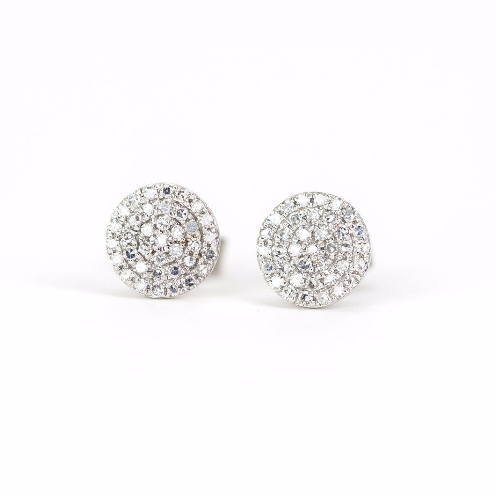 Diamond Disc Earrings by Atheria Jewelry