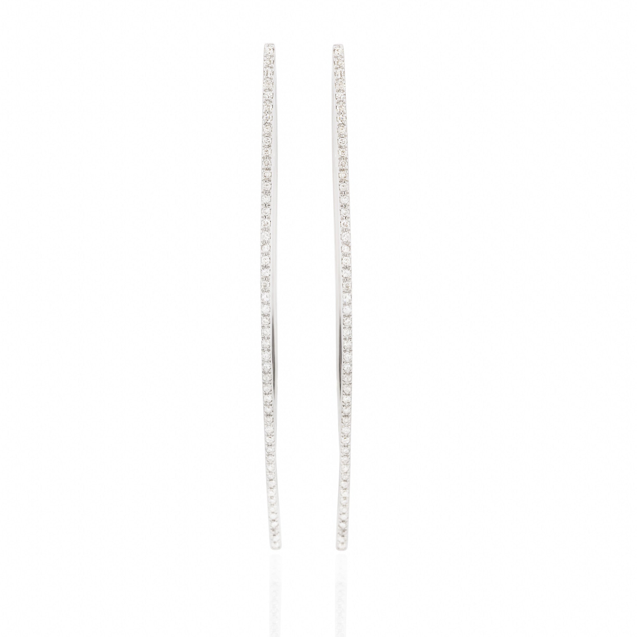 Diamond Studded Linear Earrings by Atheria Jewelry