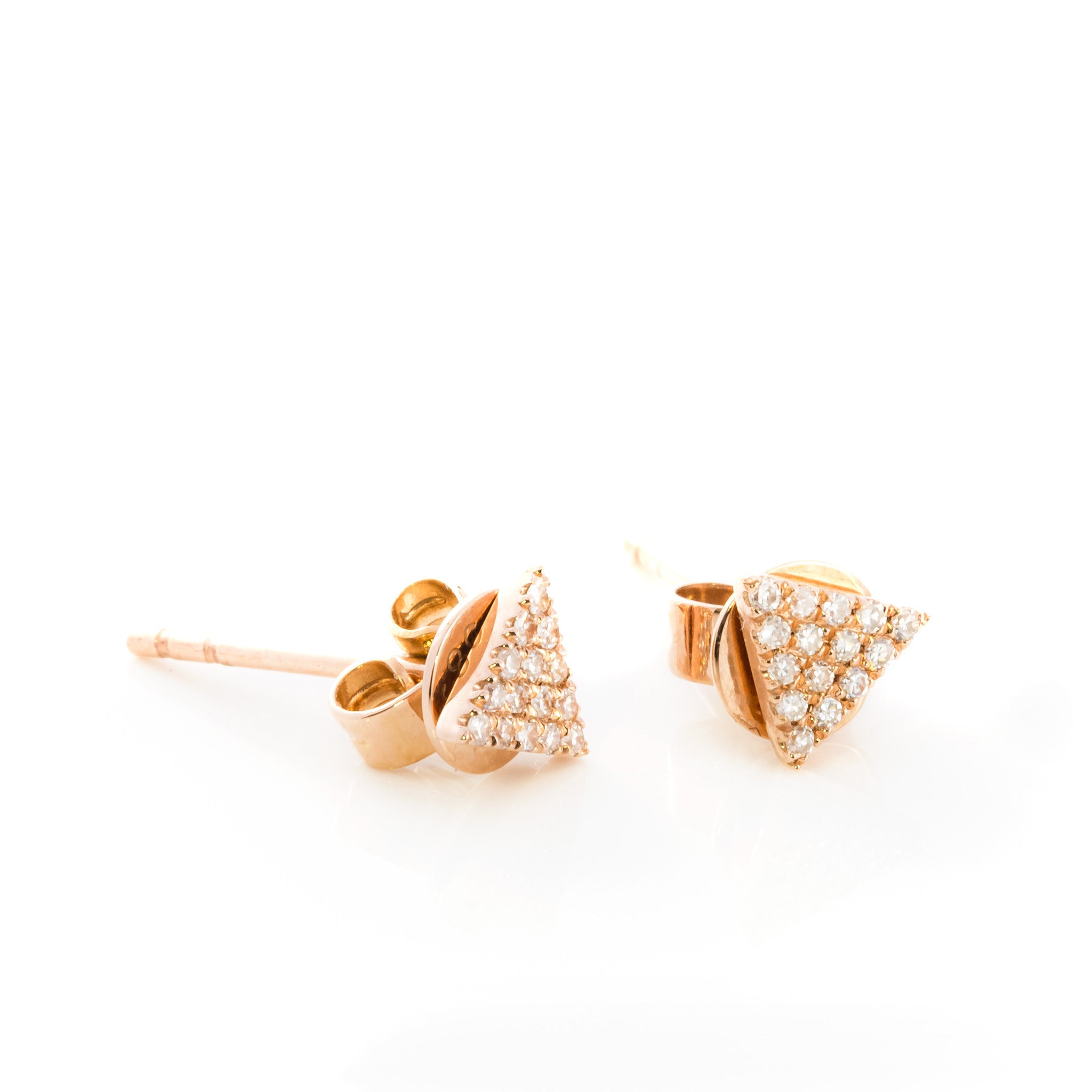 Diamond Triangle Earrings by Atheria Jewelry