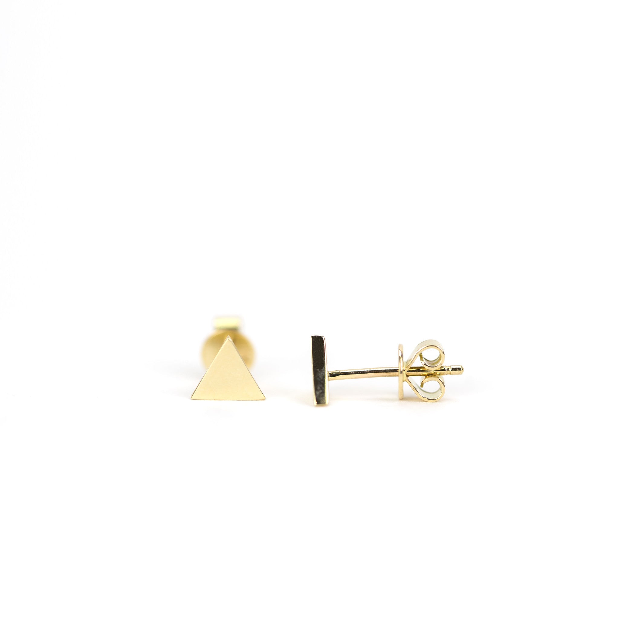 Golden Triangle Earrings by Atheria Jewelry