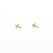 Grace Diamond Cross Earring Studs by Atheria Jewelry