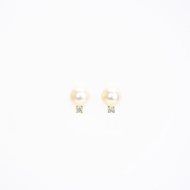 Pearl and Diamond Earrings by Atheria Jewelry
