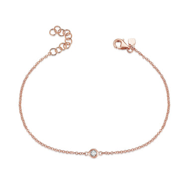 Valentina Bezel Diamond Bracelet in Rose Gold