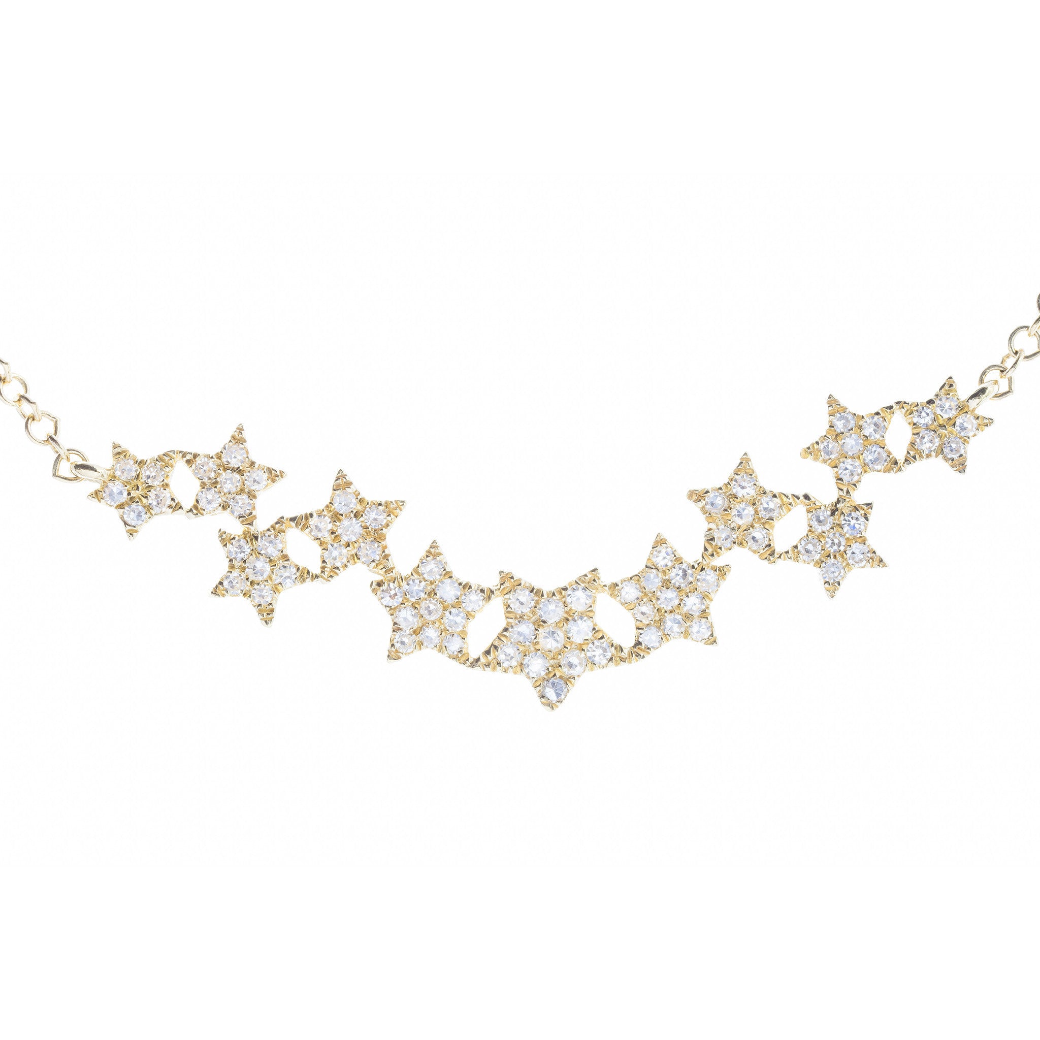 Diamond Stars Necklace by Atheria Jewelry