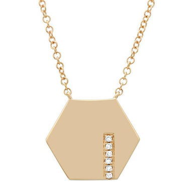 Hexagon Diamond Necklace by Atheria Jewelry
