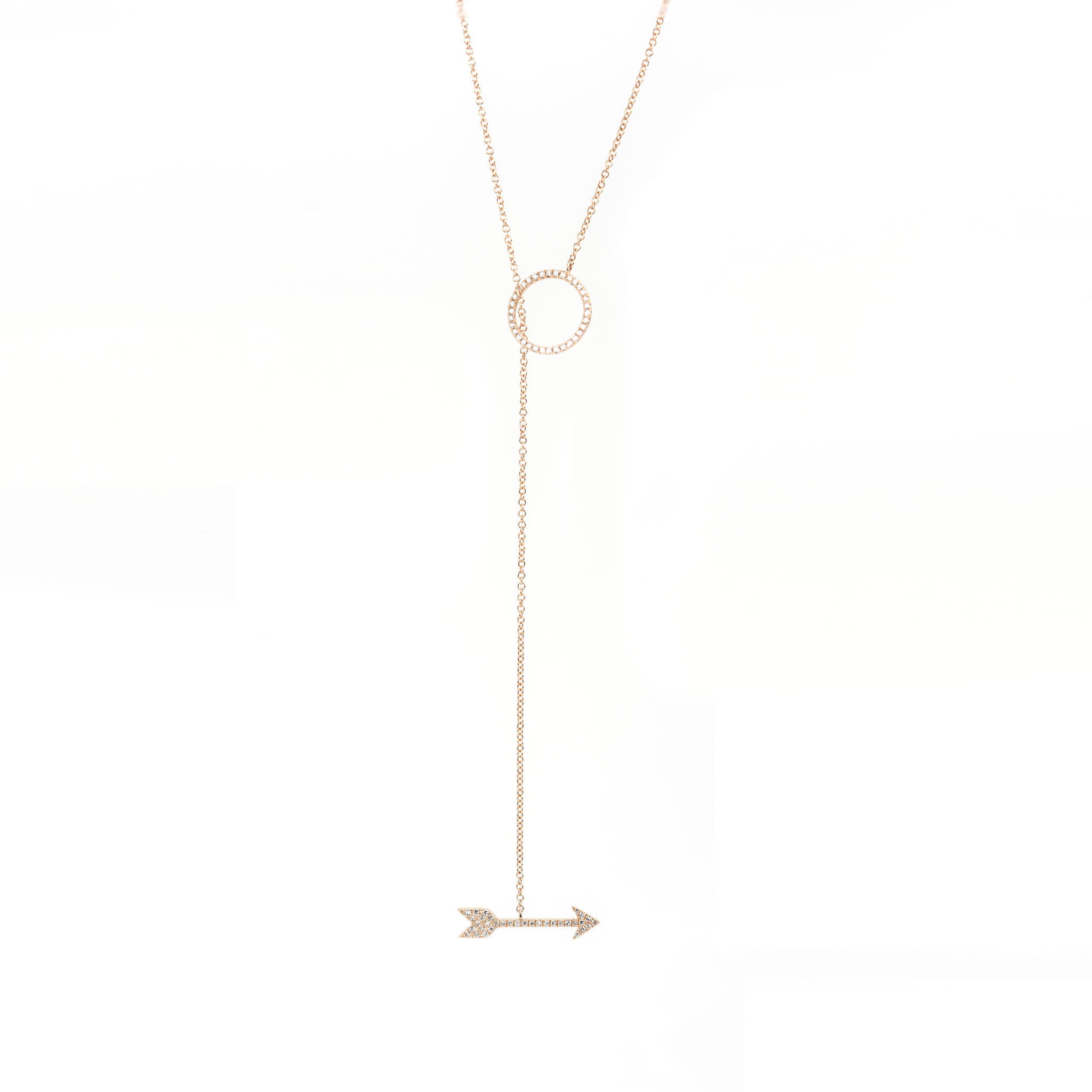 The Arrow Adjustable Lariat Necklace by Atheria Jewelry