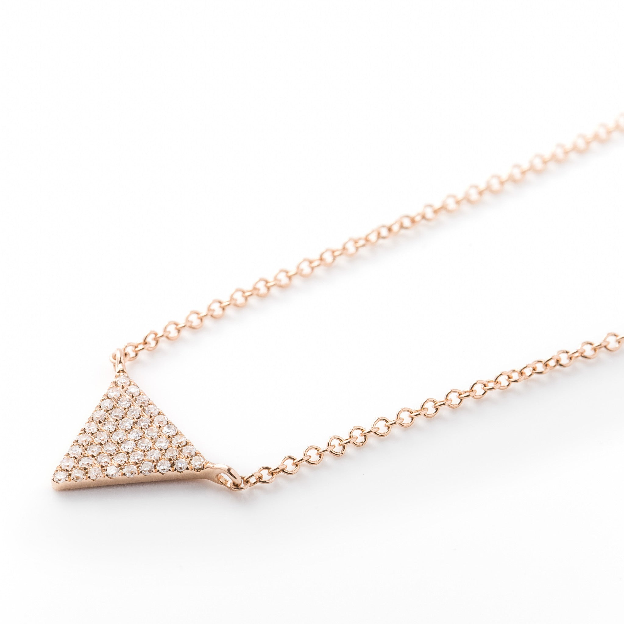Triangle Diamond Necklace by Atheria Jewelry