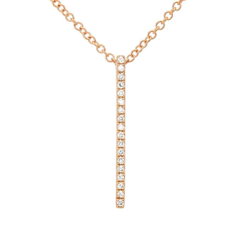 Vertical Diamond Bar Necklace by Atheria Jewelry