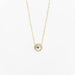 White Topaz Halo Necklace by Atheria Jewelry