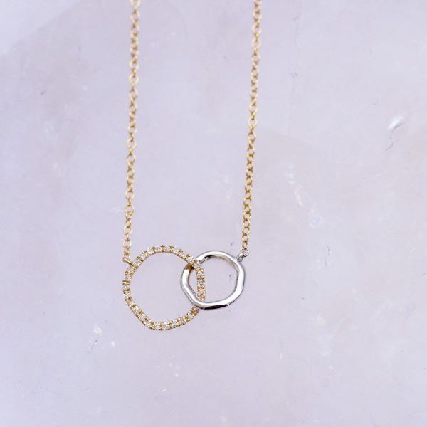 Olivia Organic Diamond Circle Necklace