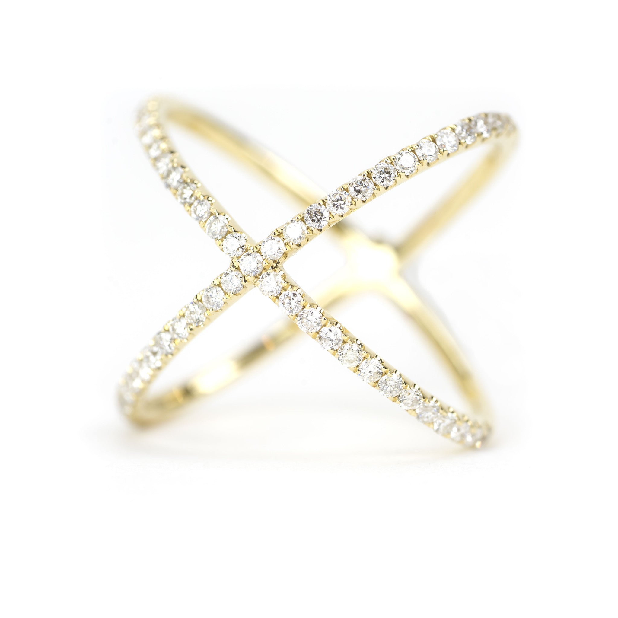 Diamond X Ring by Atheria Jewelry