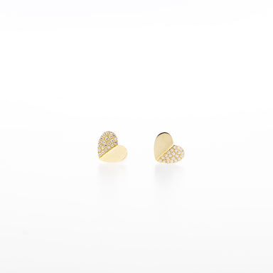 Harper Diamond Heart Earrings