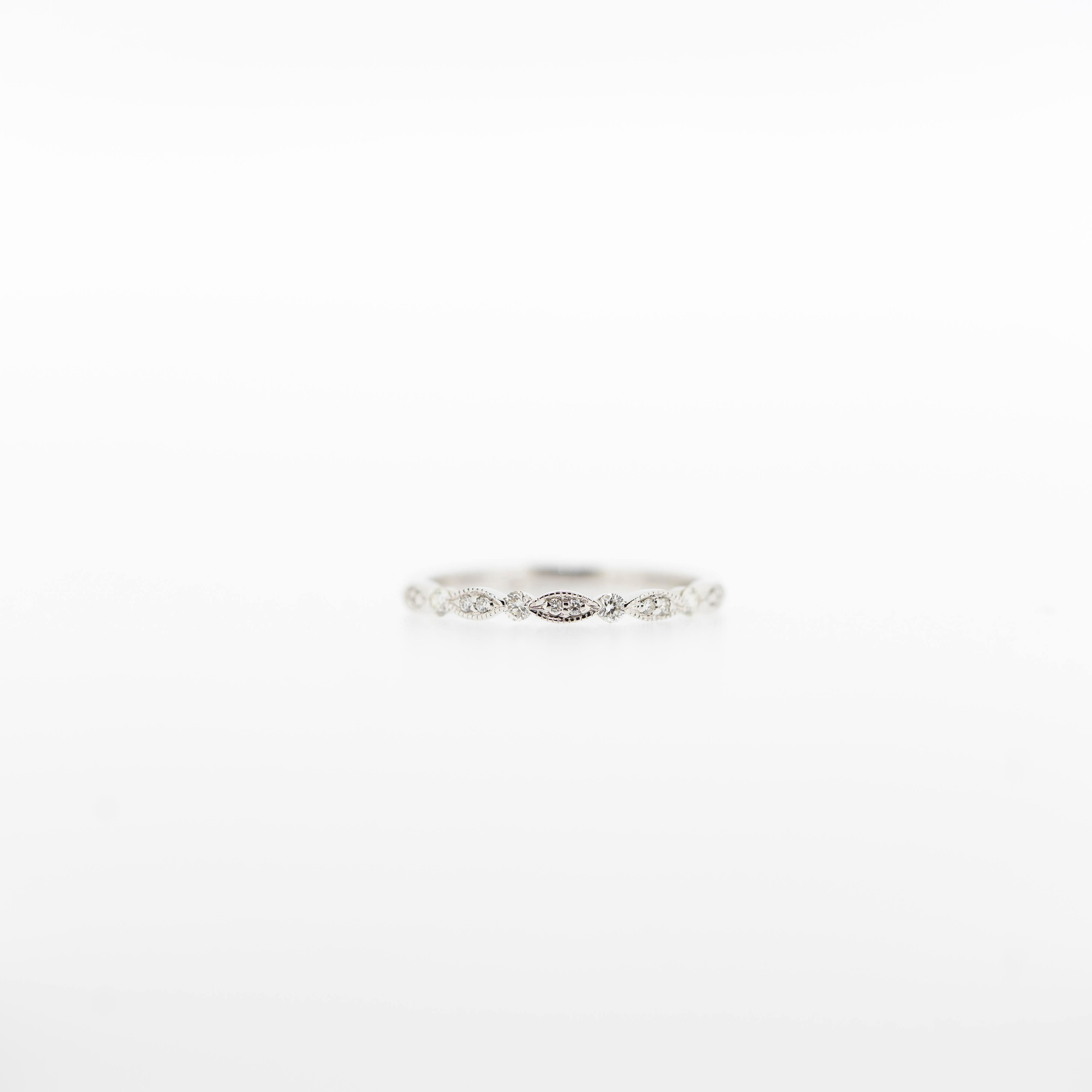 Guinevere Diamond Band Ring in White Gold